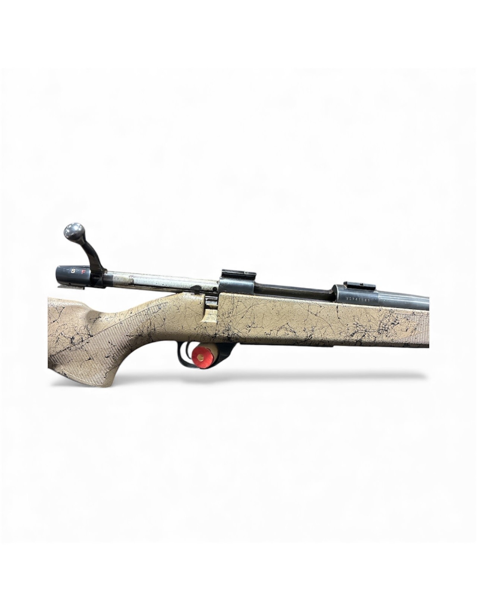 WEATHERBY USED WBY VAN 338 WIN TAN / BLACK SPIDER SYNTHETIC BOLT ACTION