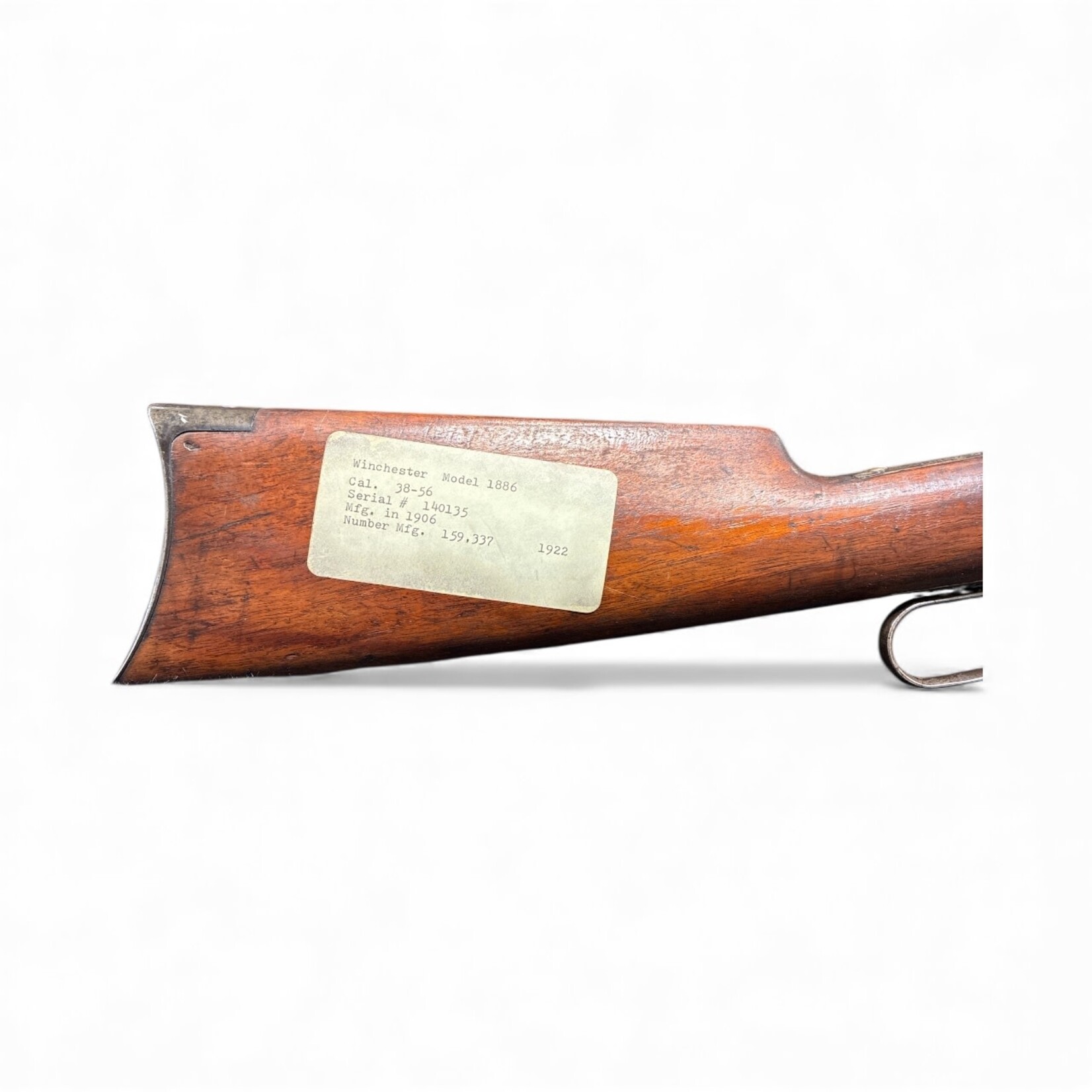 WINCHESTER CONSIGN WIN 1886 38-56 W.C.F WOOD LEVER