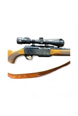 BROWNING CONSIGN BROWN BAR 338 WIN WOOD SEMI AUTO W/ VOR VIPER 3-9X40 SCOPE, LEATHER SLING, 3 BOXES OF AMMO AND 1 BOX OF BRASS