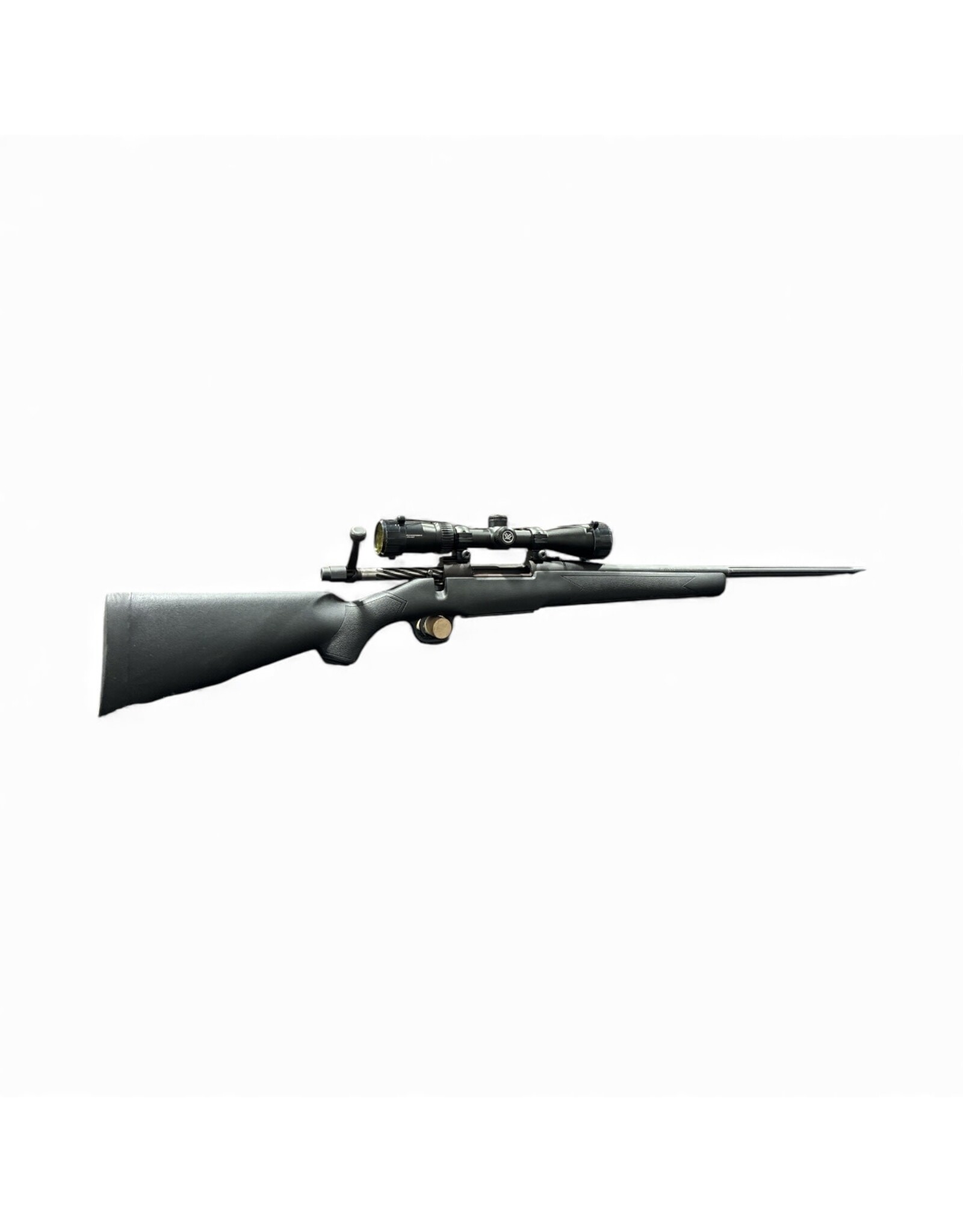 MOSSBERG USED MOSS PATRIOT 30-06 SPRG BLACK SYN. BOLT ACTION PKG W/ VOR CROSS 3-9X40