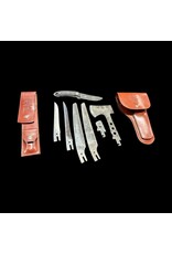 KATZ KATZ SAFARI KNIFE/AXE 8PC KIT W/ LTHR SHTH