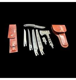 KATZ KATZ SAFARI KNIFE/AXE 8PC KIT W/ LTHR SHTH