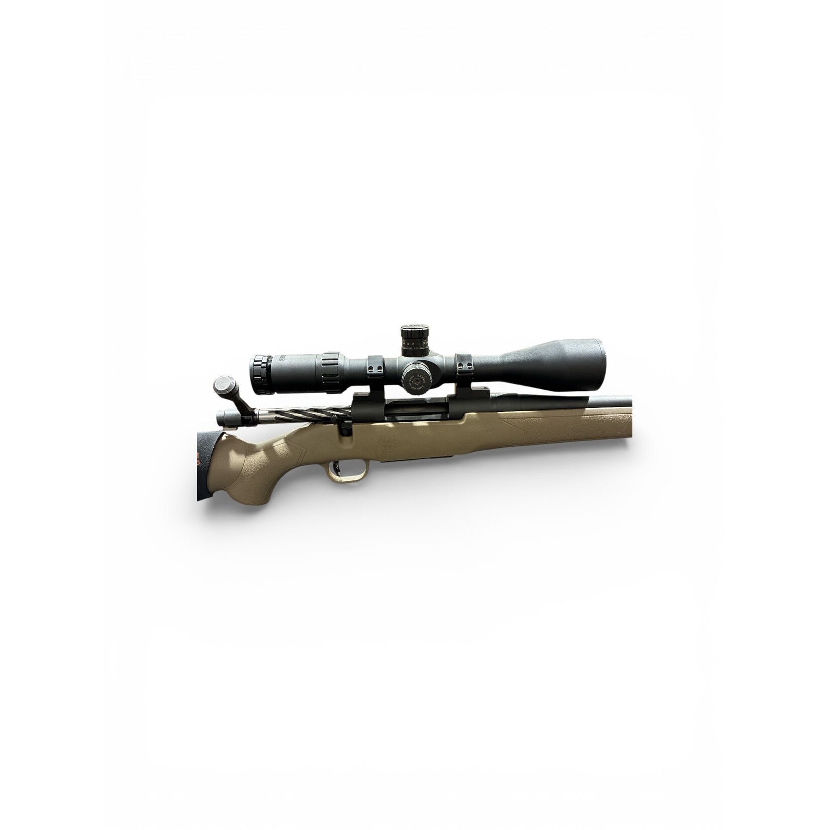 MOSSBERG USED MOSS PATRIOT 6.5 CREEDMOOR TAN SYN. BOLT ACTION PKG W/ BIPOD , HAWK SIDEWINDER 4-16X50