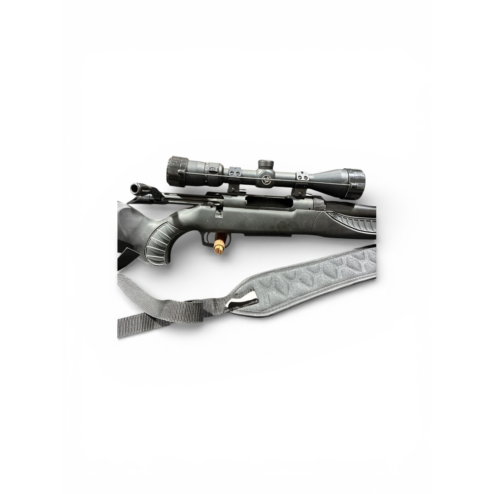 THOMPSON CENTER USED TC DIMENSION 308WIN BLACK BOLT ACTION PKG W/ VOR DIAMONDBACK 4-12X50