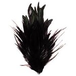 HOOK & HACKLE HH INDIAN ROOSTER SADDLE PATCH BLACK