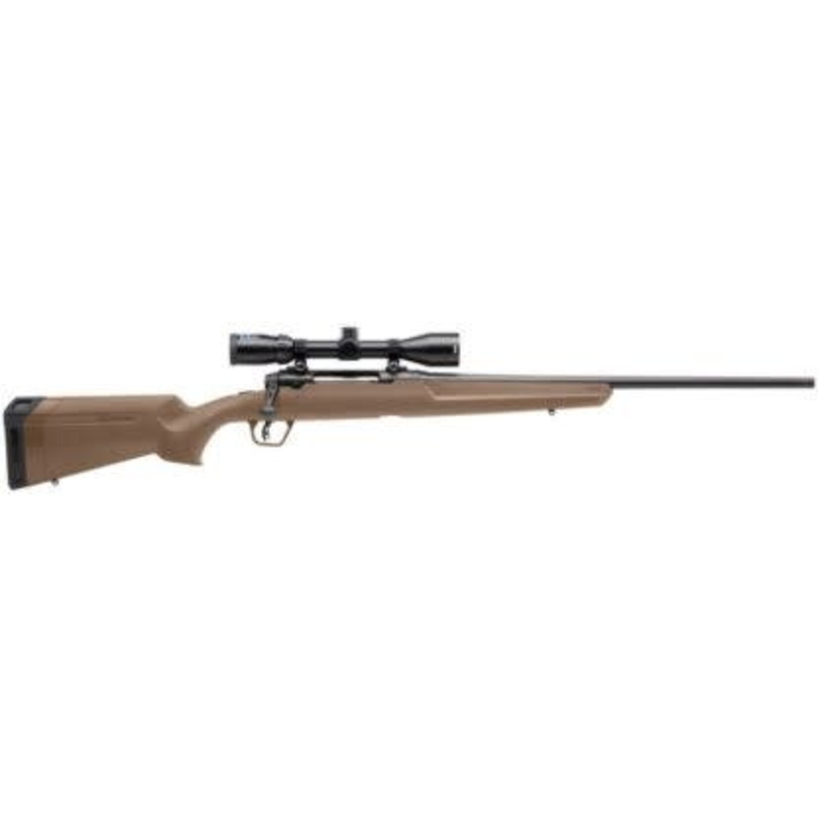 SAVAGE SAV AXIS II XP 243WIN 22" FDE BOLT ACTION PKG W/ BUSH BANNER 3-9X40