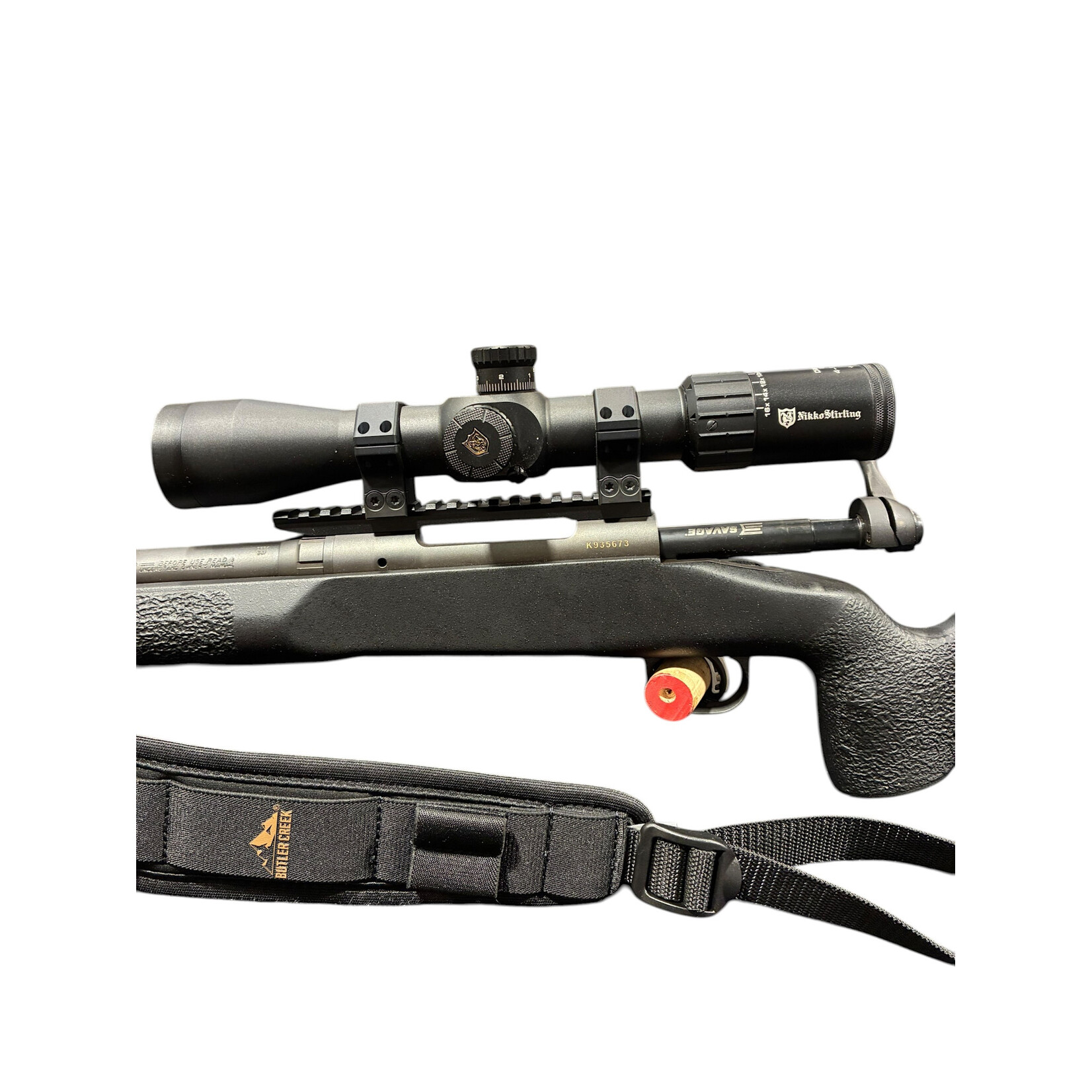 SAVAGE USED SAV 110 TRAIL HUNTER 308WIN BLACK BOLT ACTION PKG W/ NIKKO STERLING 4-16X44