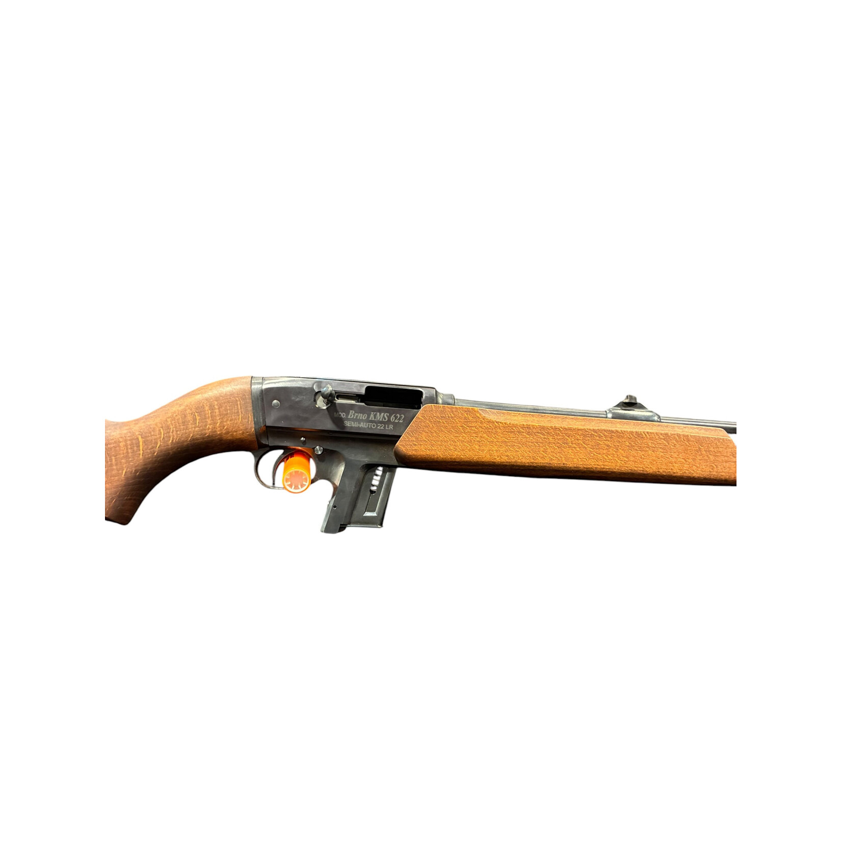 USED CZECH BRUNO KMS622, 22LR, WOOD SEMI AUTO, (NOT SAFE TO FIRE, SOLD AS PARTS GUN, SOLD AS IS)