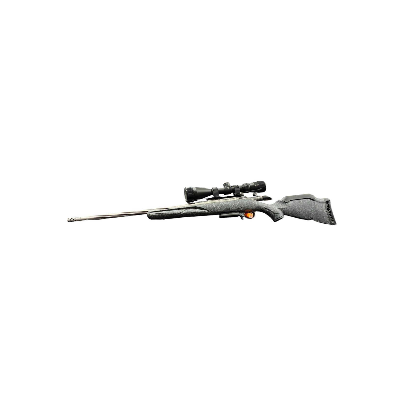 RUGER CONSIGN RUGER AMERICAN GEN 2, 308WIN, FLUTED BARREL, GREY BOLT ACTION PKG W/ VOR CROSSFIRE 3-9X50 (SIGHTED IN, 40 RNDS SHOT)
