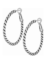 BRIGHTON Twist Oval Hoop Earrings