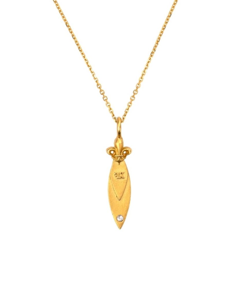 FRENCH KANDE Micro Pointu Necklace Gold