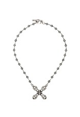 FRENCH KANDE Black Diamond Euro Crystal French Kiss Necklace