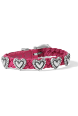 BRIGHTON Roped Heart Braid Bandit Bracelet Pink