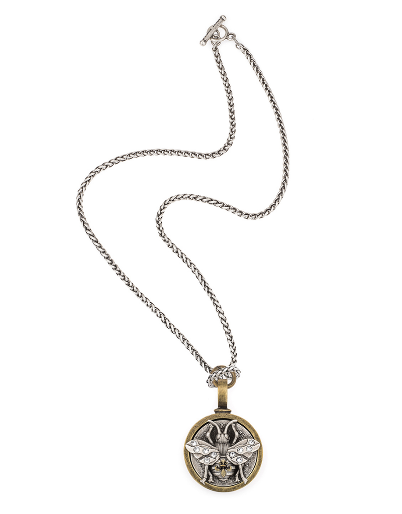 Beaded Monk Medallion Necklace – Armenta Collection