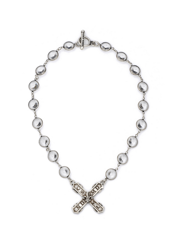 FRENCH KANDE Euro  Crystal with French Kiss Silver Necklace