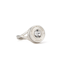 FRENCH KANDE Euro Crystal Annecy Silver Ring