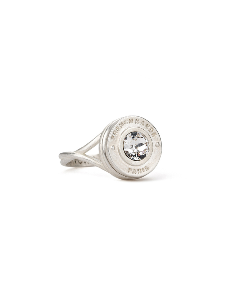 FRENCH KANDE Euro Crystal Annecy Silver Ring