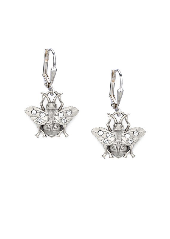 FRENCH KANDE Micro Bee Silver Earrings