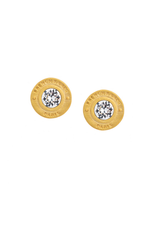 FRENCH KANDE Annecy Gold Earring with Euro Crystal