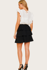HEM & THREAD Black Button Down Mini Skirt