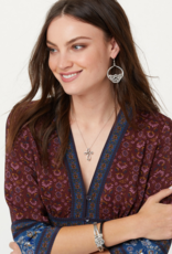 BRIGHTON Interlok Petite Cross Silver Necklace