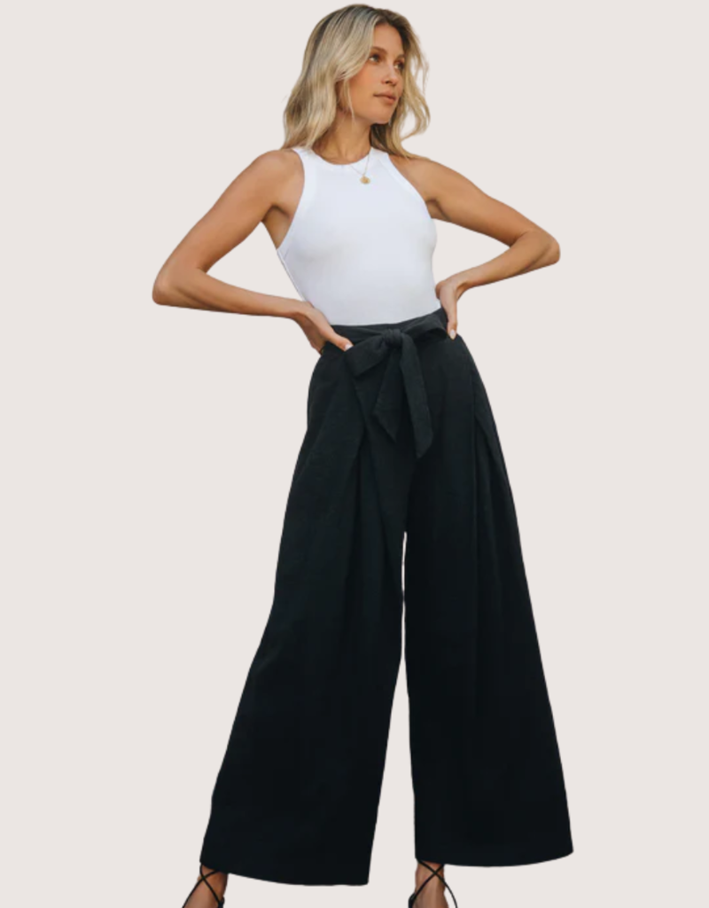 Black Yara Slub Pant Cedar Chest of Wimberley