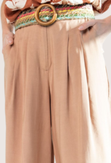 Mocha Pleated Callie Pants