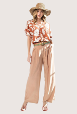 Mocha Pleated Callie Pants