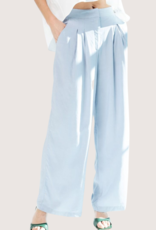 Blue Pleated Challie Pants