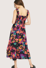 ENTRO Black Floral Print Dress