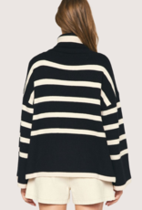 ENTRO Blk/Wht Stripe Sweater