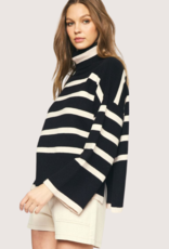 ENTRO Blk/Wht Stripe Sweater