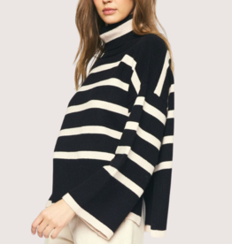 ENTRO Blk/Wht Stripe Sweater