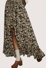 PROMESA Black Printed Skirt