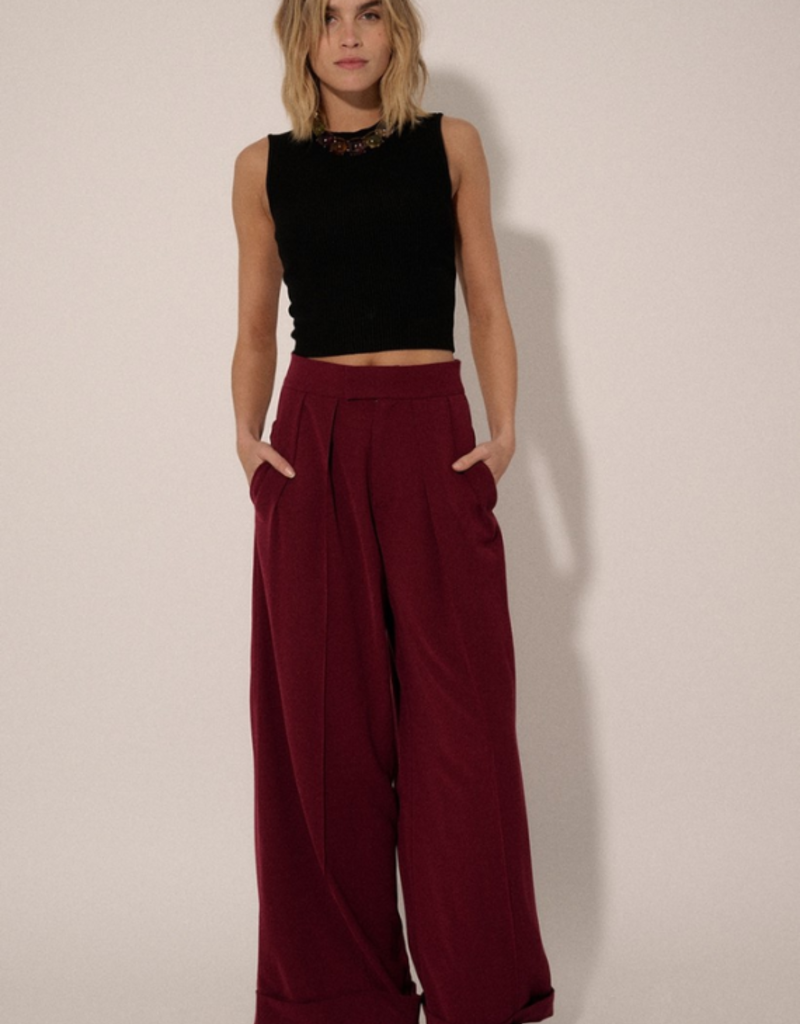 PROMESA Deep Magenta Polyester Pants