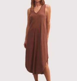 Z SUPPLY Dark Rosewood Reverie Slub Dress