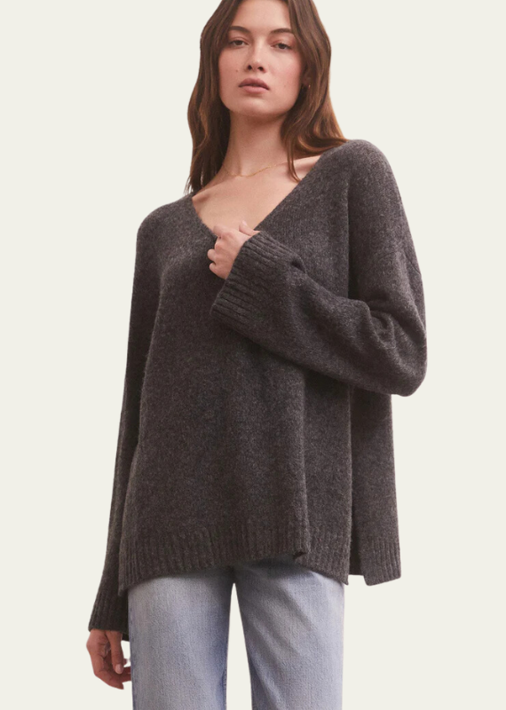 Charcoal Heather Modern Sweater - Cedar Chest of Wimberley