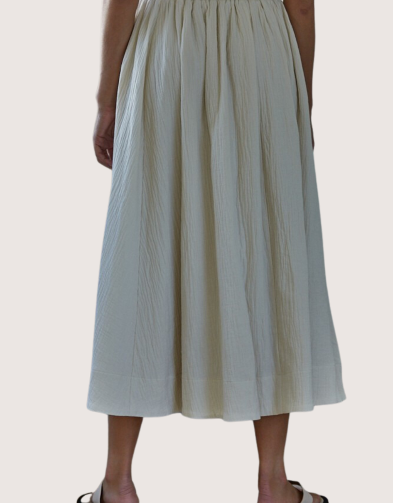 BY TOGETHER Ivory Shelby Woven Skirt