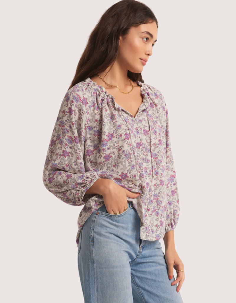 Z SUPPLY Sandstone Athena Floral Top