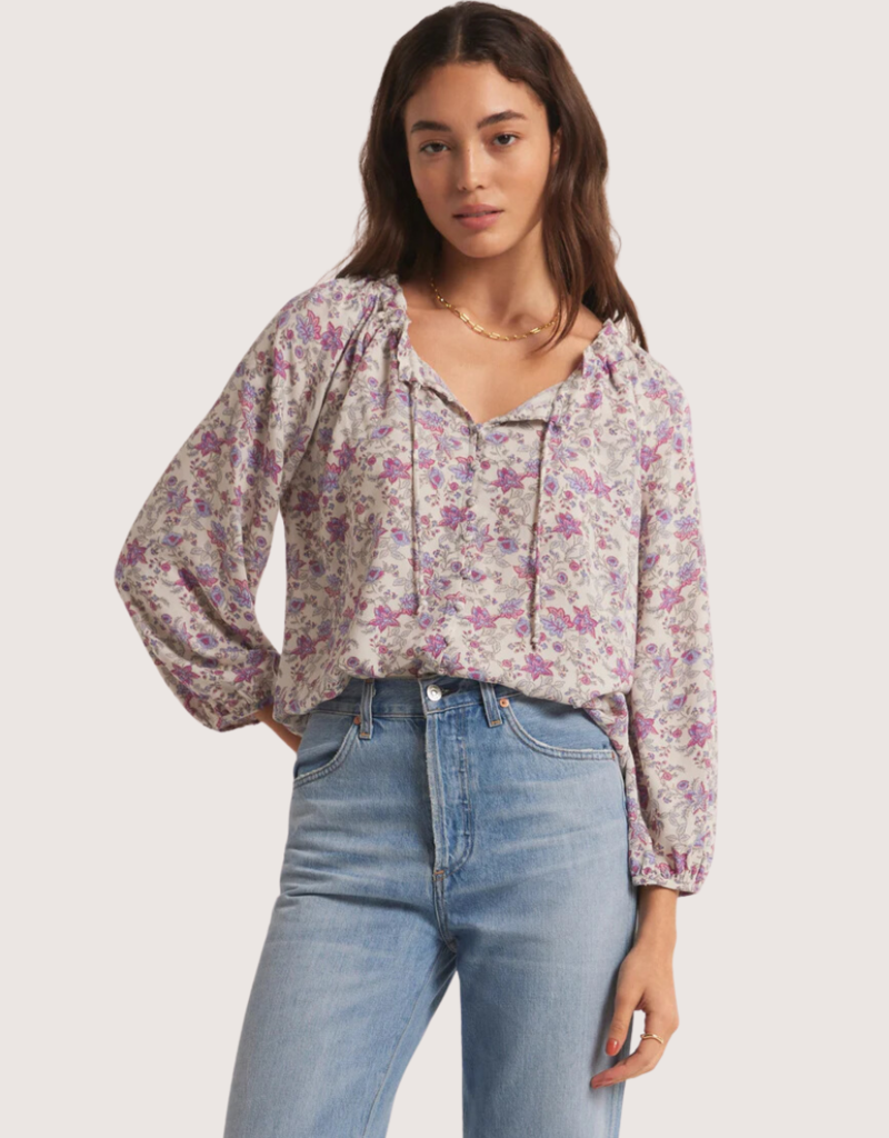 Z SUPPLY Sandstone Athena Floral Top