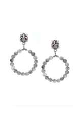 FRENCH KANDE The Dahlia Earrings - Cloudy Quartz