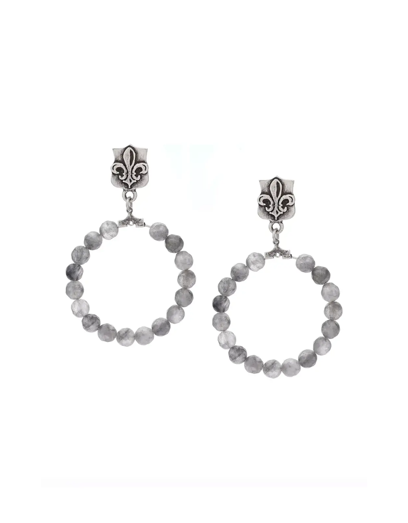 FRENCH KANDE The Dahlia Earrings - Cloudy Quartz