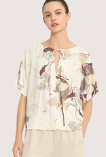 GRADE & GATHER Ivory Printed Summer Top