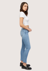 MICA DENIM Mid-Rise Cigarette Ankle Prehnite Jeans