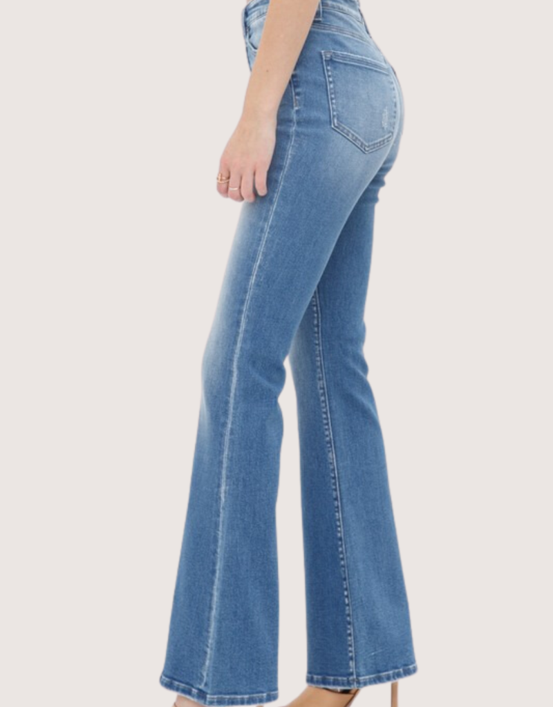 MICA DENIM High Rise Flare Jeans