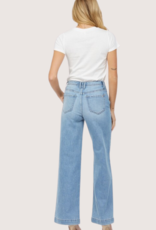 MICA DENIM High Rise Wide Leg Slant Pocket Jeans