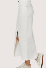 MYSTREE Off White Washed Front Slit Skirt