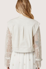 MYSTREE Ivory Crochet Sleeve Jacket