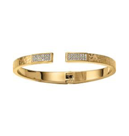 BRIGHTON Meridian Gold Hinged Cuff Bracelet