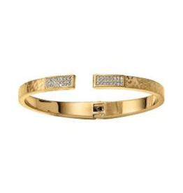 BRIGHTON Meridian Gold Zenith Hinged Bangle